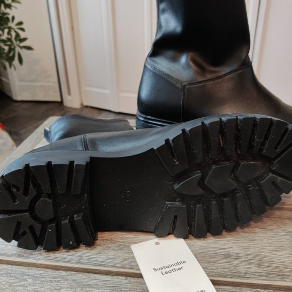 Mango stretchy pull up black boots - Picture 3 of 4